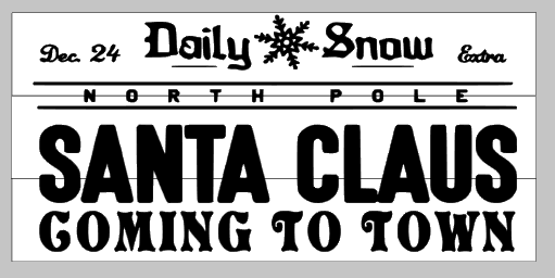 Daily Snow Santa Claus coming to town