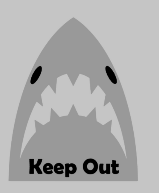 Door hanger Shark Keep Out