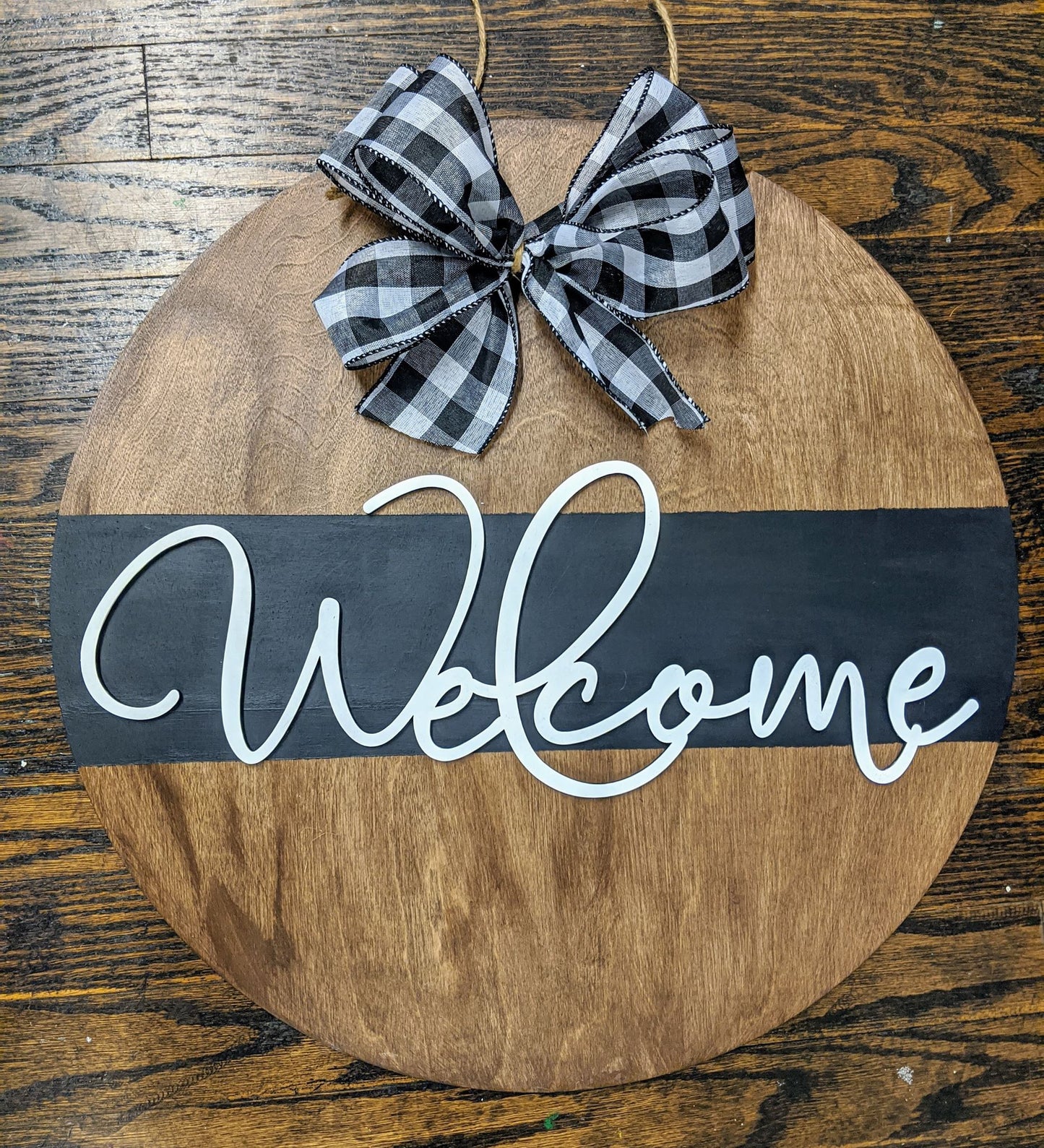 Door hanger Welcome (split colors)