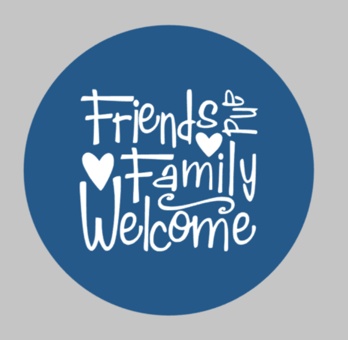 Door Hanger Friends and Family Welcome