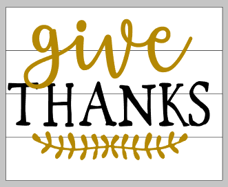 give thanks with leafy design