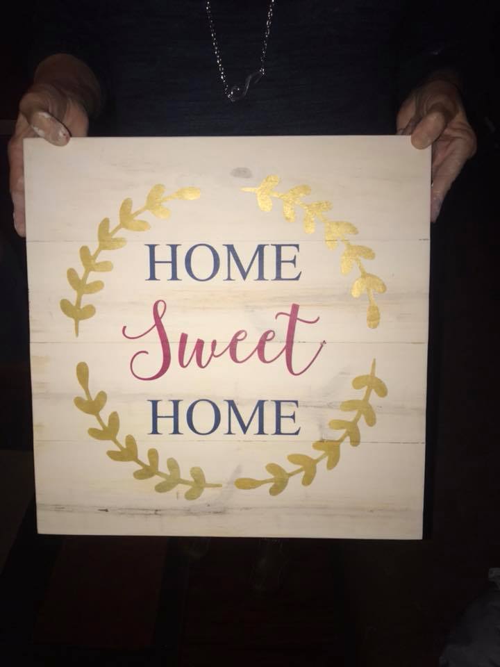 Home sweet home wreath design