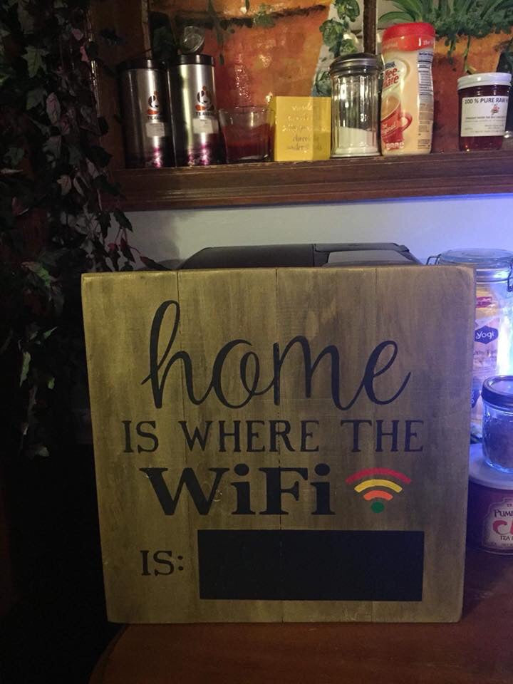 Home is where the wifi is: - Chalkboard password