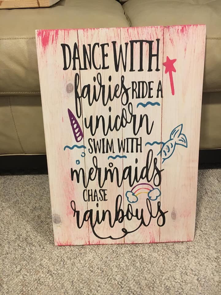 Dance with fairies ride a unicorn swim with mermaids chase rainbows