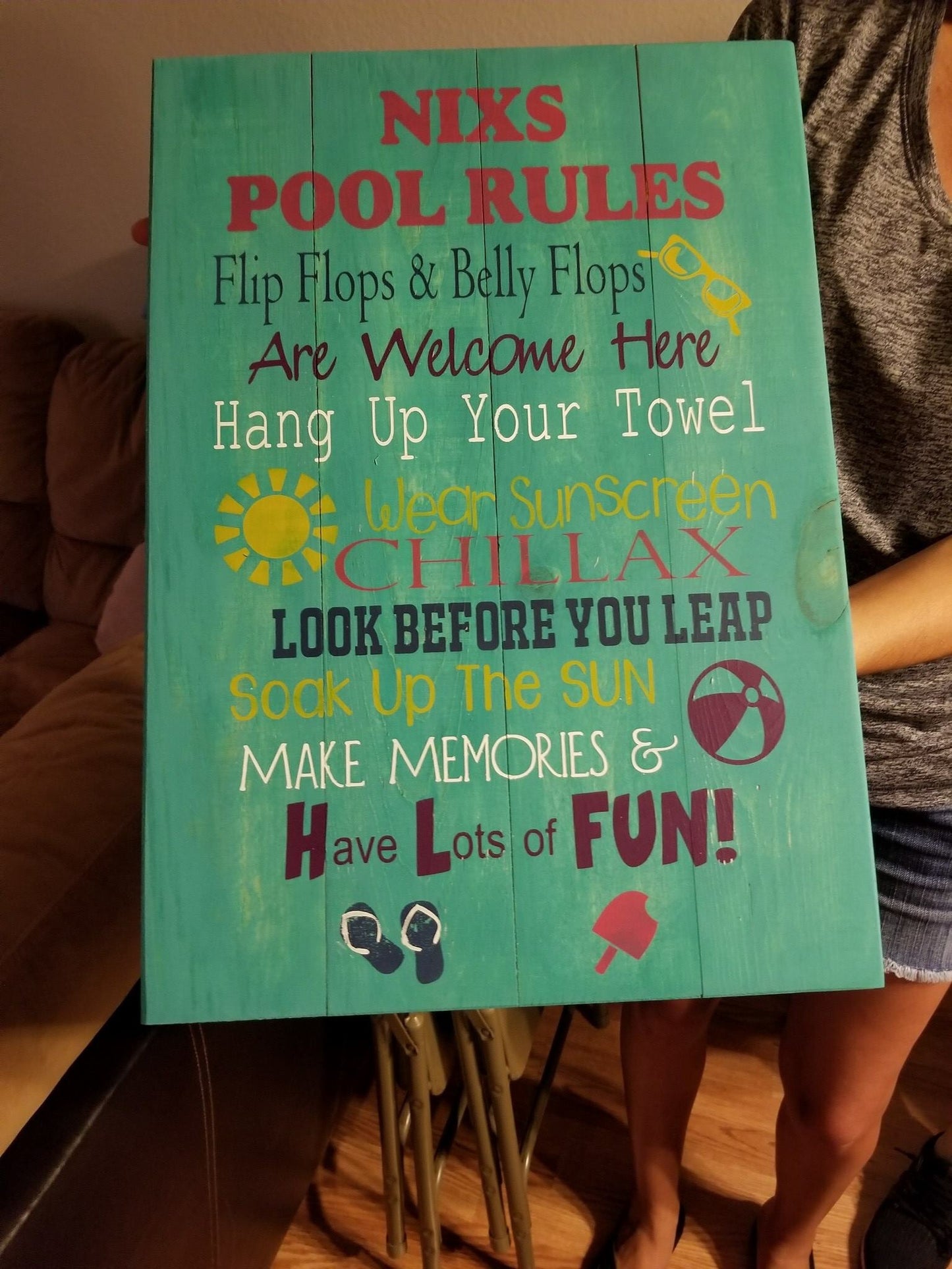 Pool Rules with family name