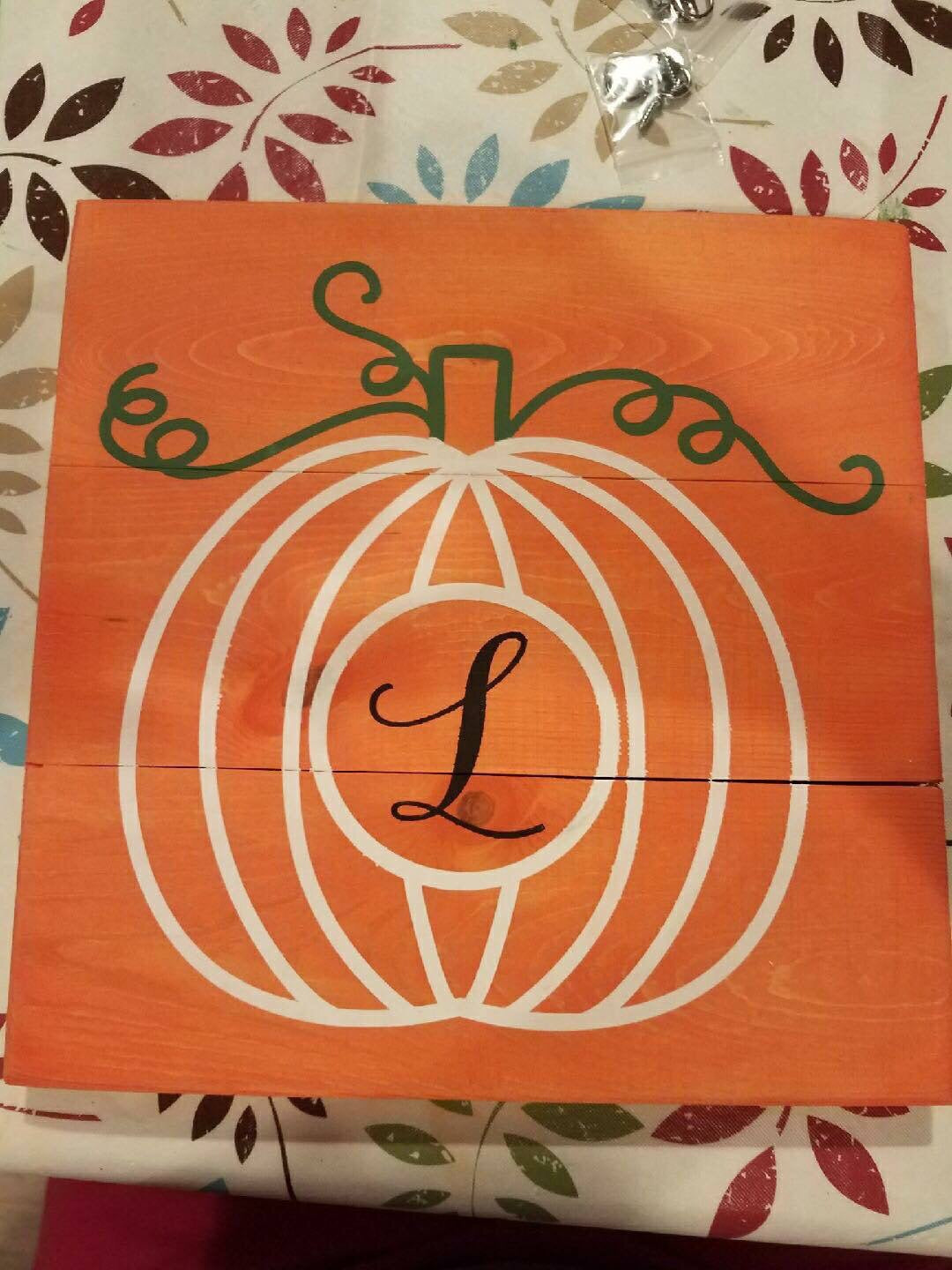 Pumpkin with letter