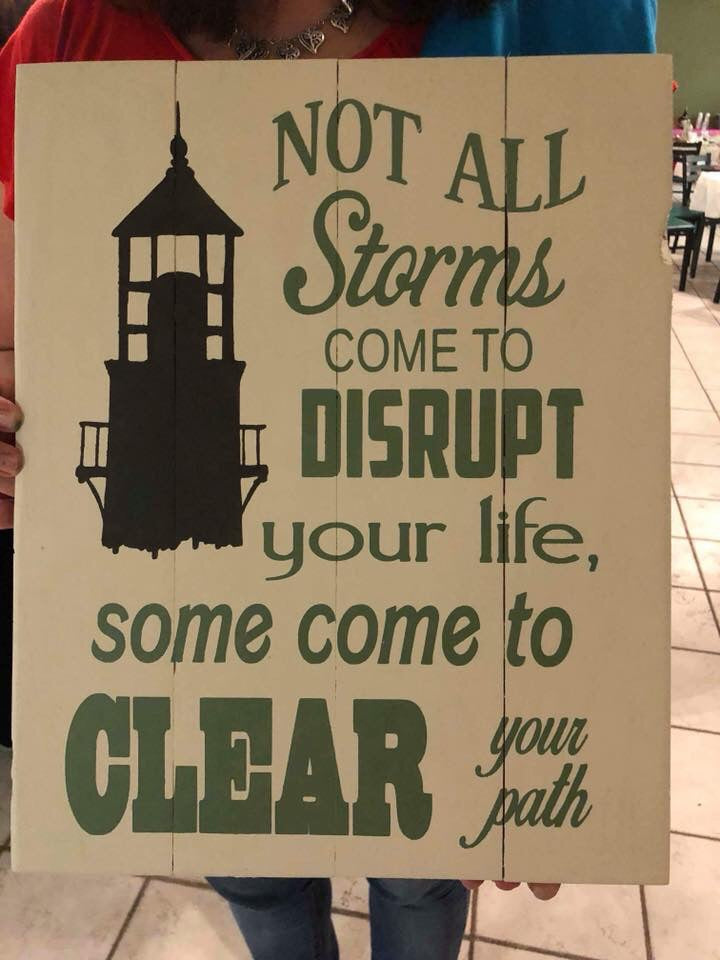 Not all storms come to disrupt