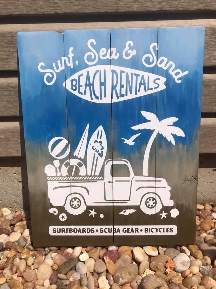 Surf Sea & Sand beach rentals truck