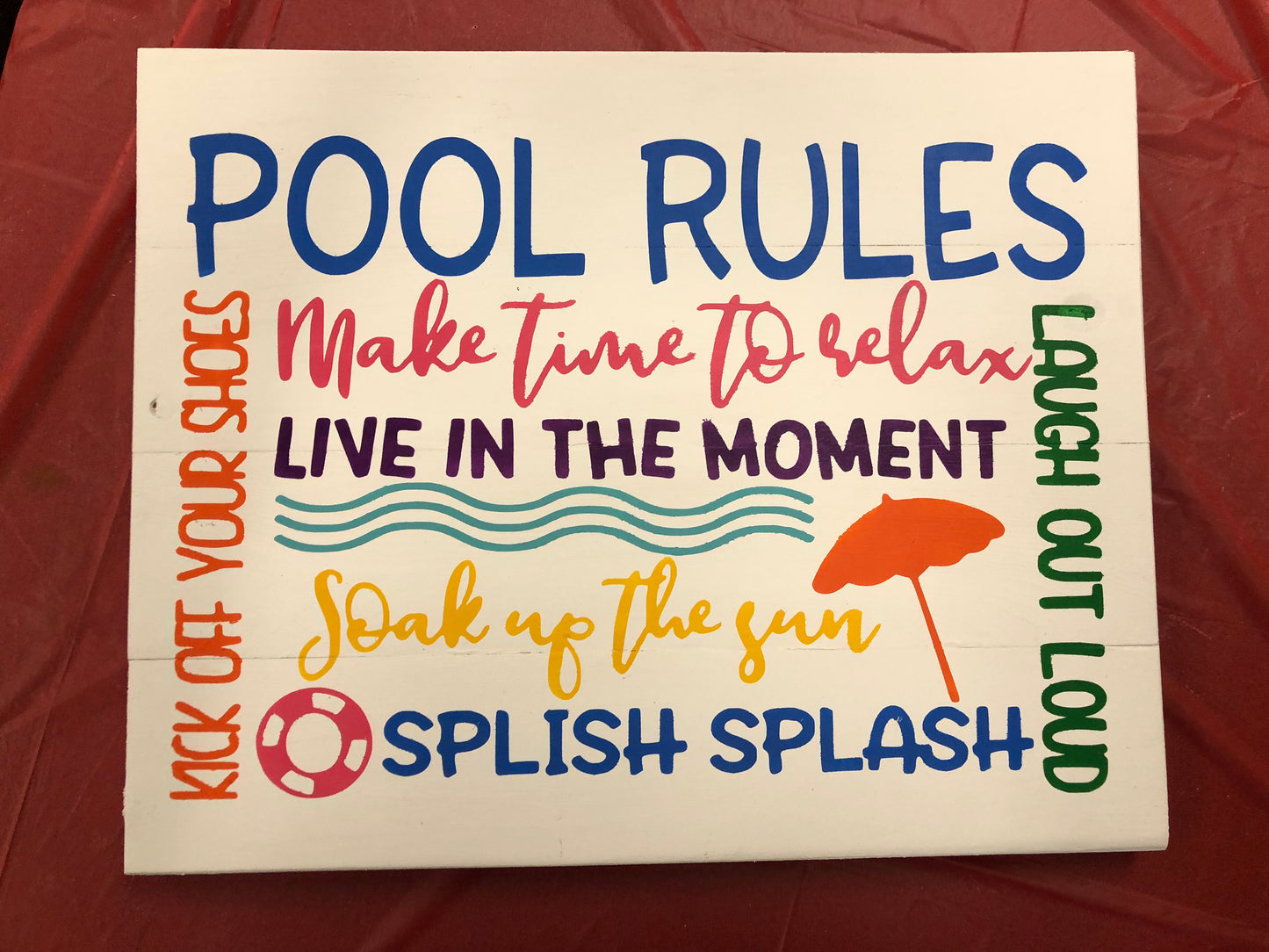 pool rules make time to relax