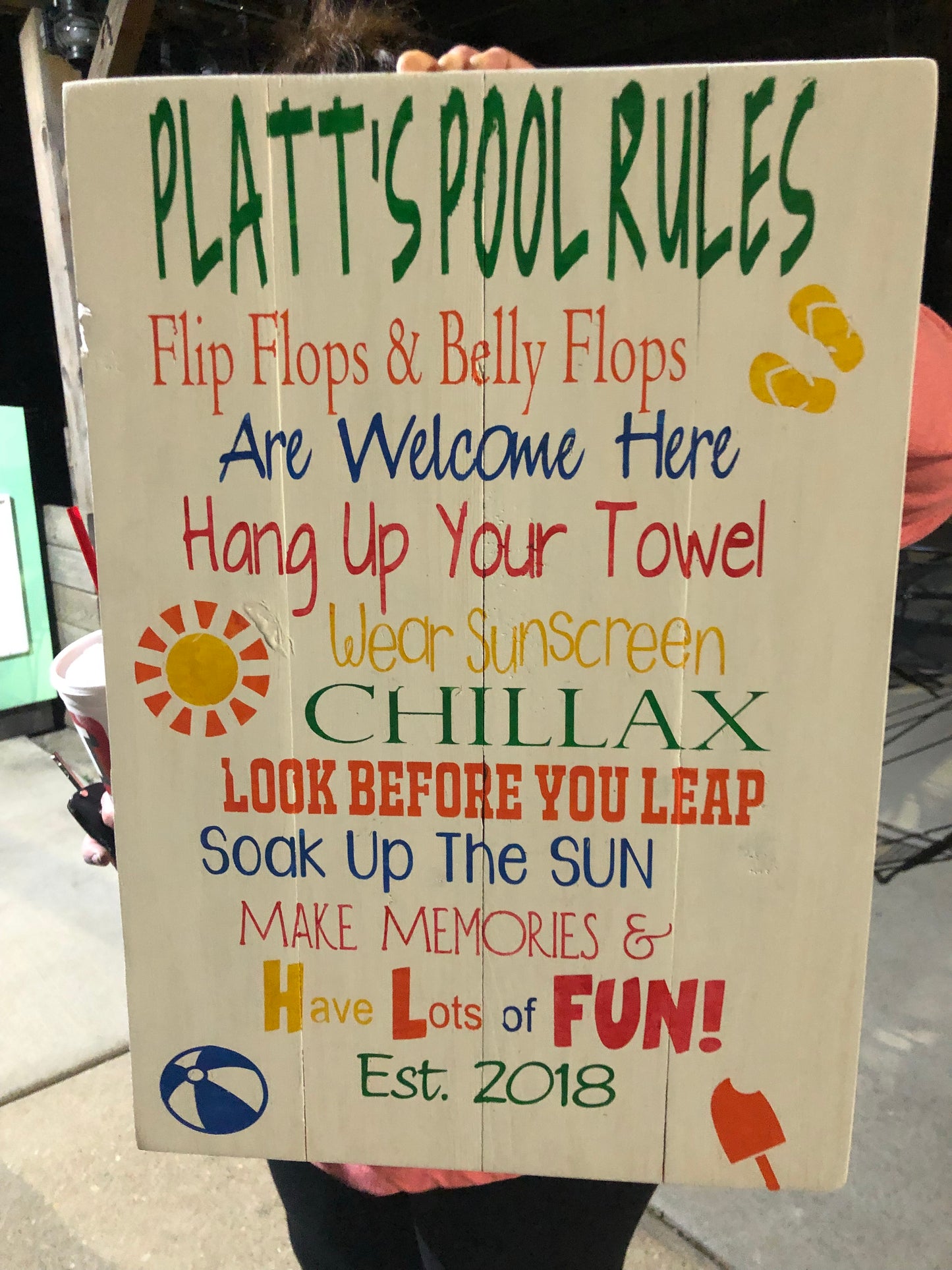 Pool Rules with family name