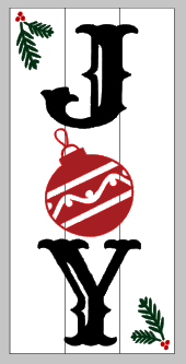 Joy with ornament in O