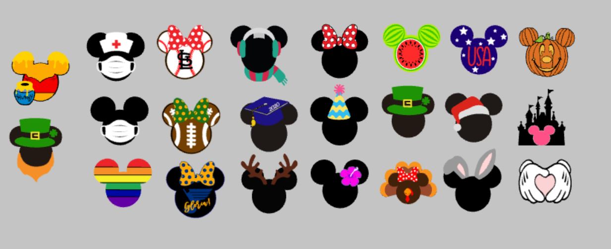 3d Seasonal Interchangeable MOUSE Pieces