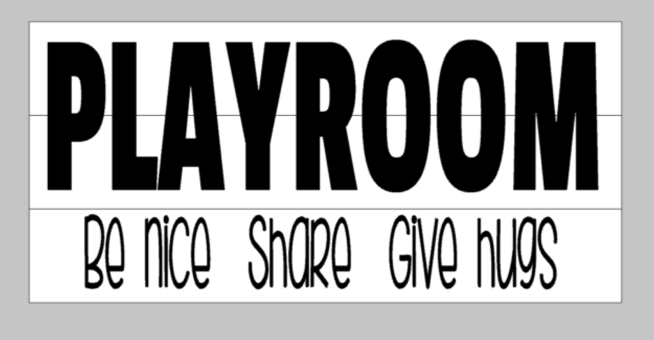Playroom Be nice Share Give hugs