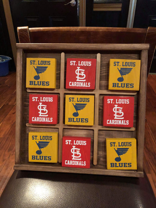 3D Tic Tac Toe Stl Blues & Cardinals