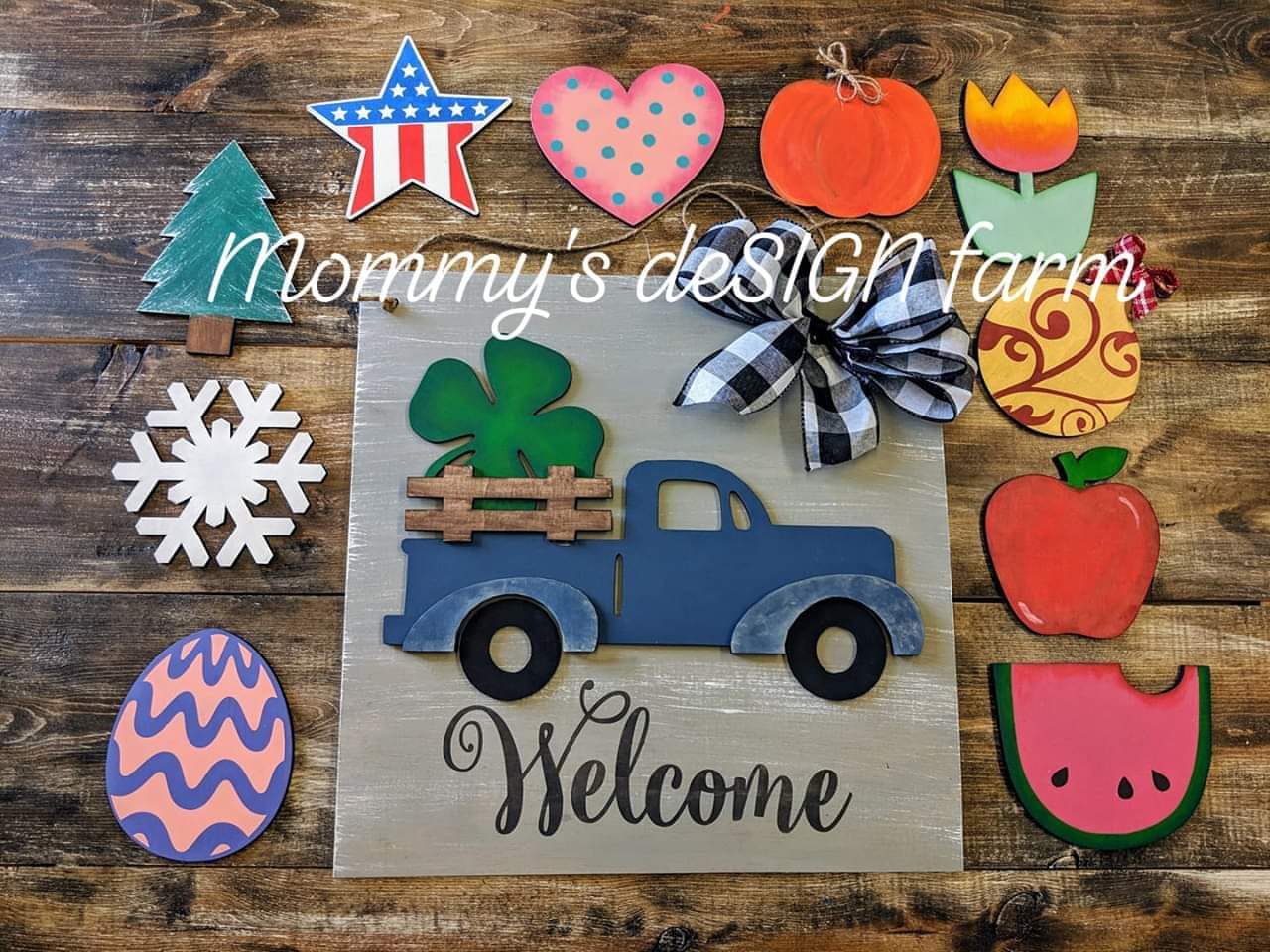 3D Seasonal interchangeable Truck Door Hanger