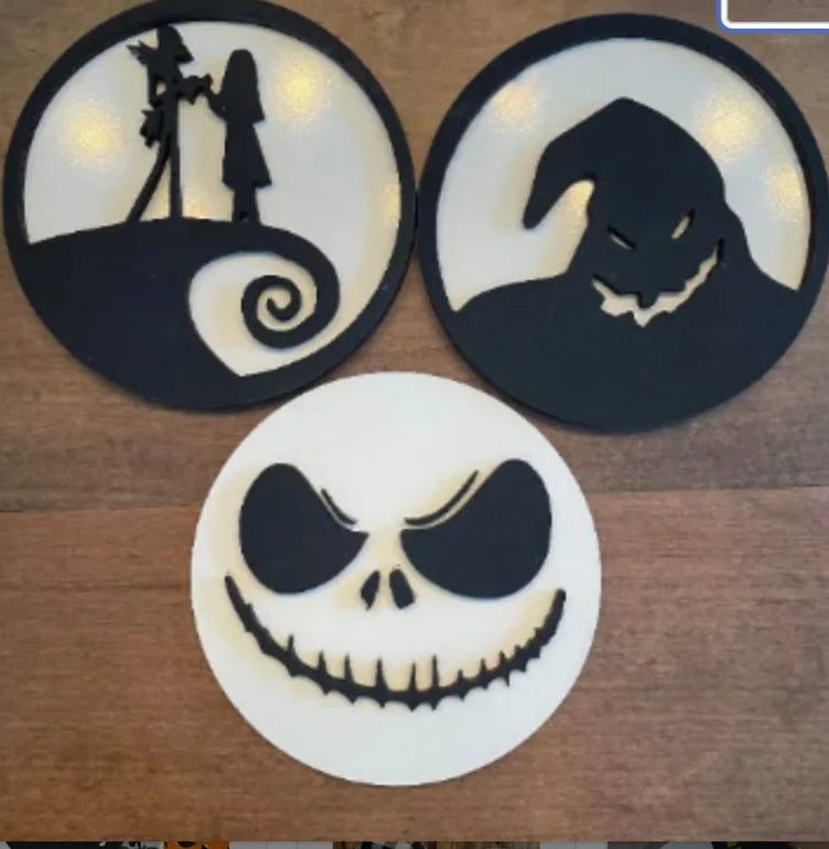 3D Interchangeable Round INSERTS - Fall & Halloween