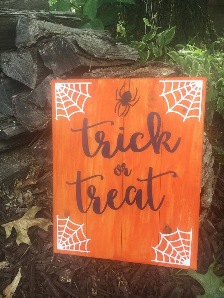 Trick or treat-spider and web