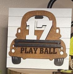 3D Tiered Tray Decor - Softball