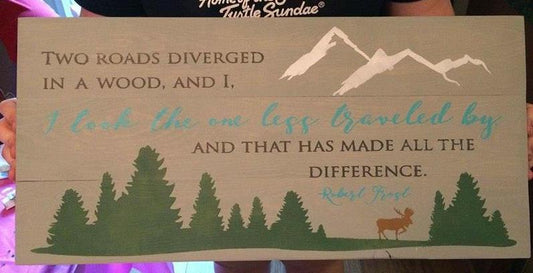 Two roads diverged in a wood, and I