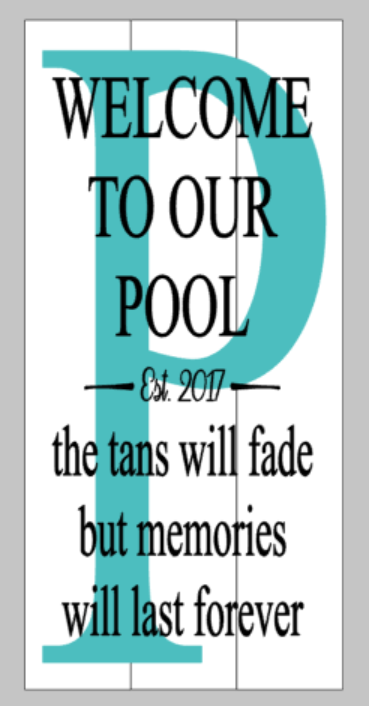 Welcome to our pool with Family Initial and est date