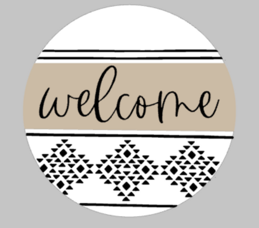 Door hanger Round - Aztec Welcome