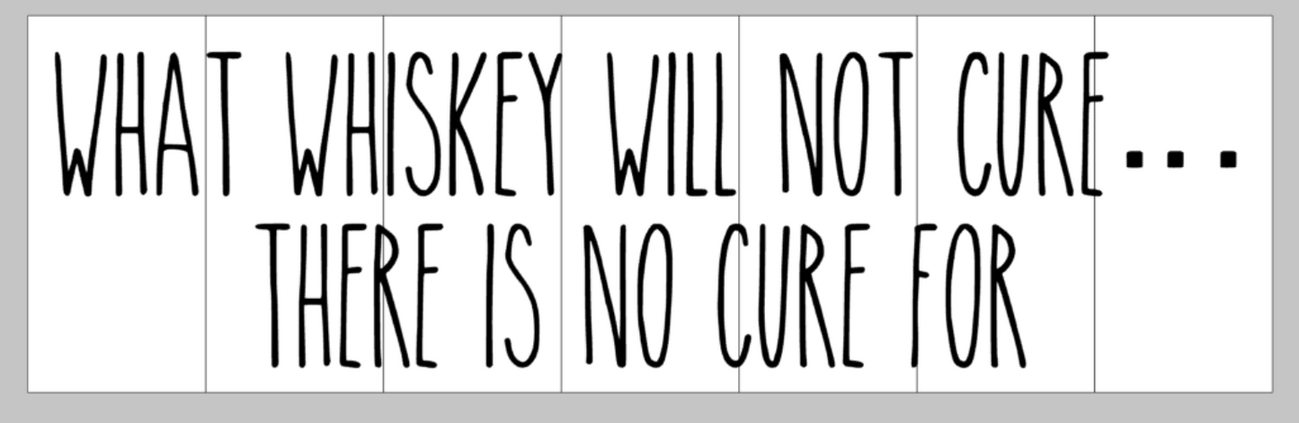 What whiskey will not cure...there is no cure for