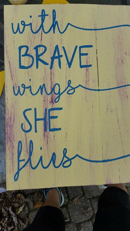 With brave wings she flies